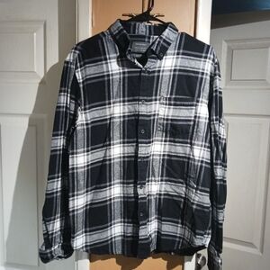 Primark Men's 100% Cotton Regular Fit Button Down Flannel Shirt. Size L